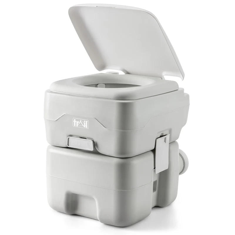 Trail Transportable Campingtoilette mit Spülung, 10-L-Fäkalientank