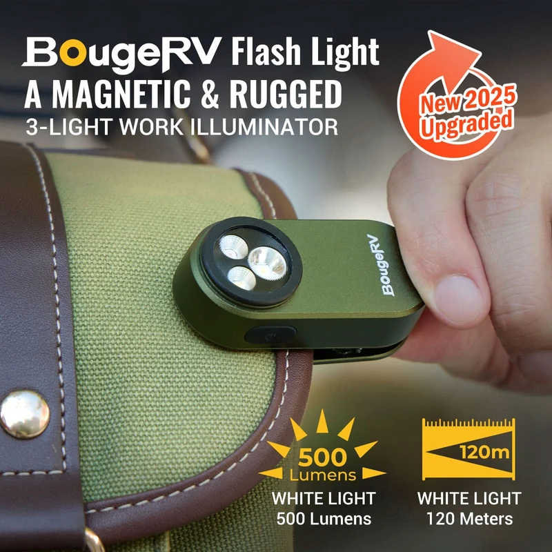 BougeRV Easy Carry Clip-On Light Outdoor Camping Lantern