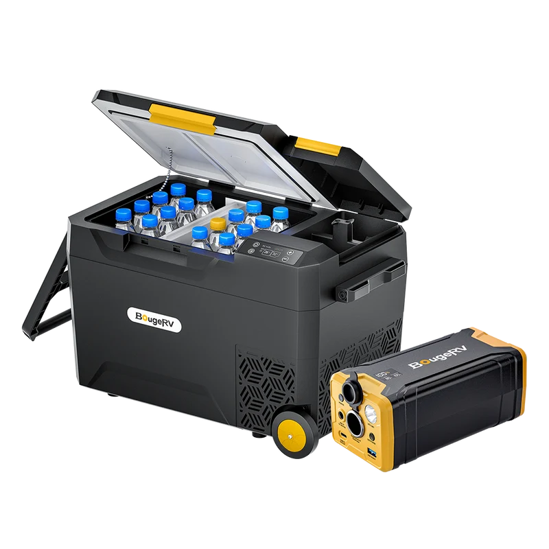 BougeRV CRX2 31QT Battery Powered Insulated Dual-Zone Portable Fridge