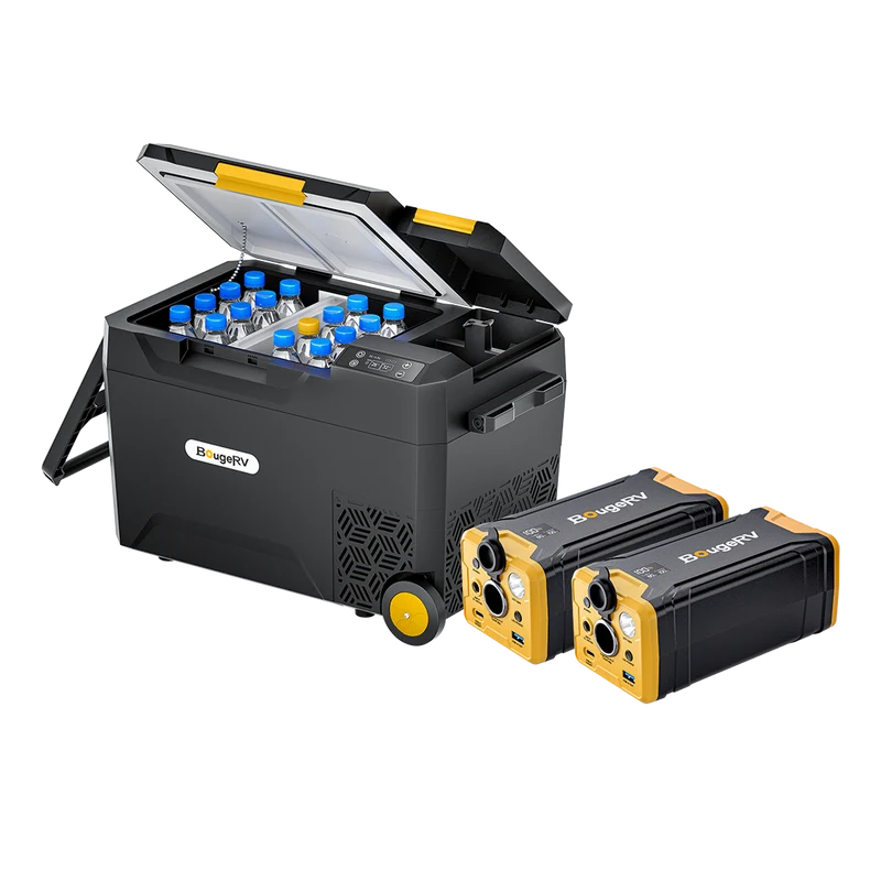 BougeRV CRX2 31QT Battery Powered Insulated Dual-Zone Portable Fridge