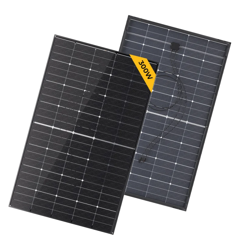 BougeRV 300 Watt N-Type Rigid Bifacial 16BB Mono Solar Panel