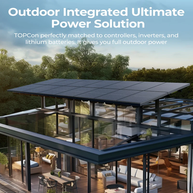 BougeRV 300 Watt N-Type Rigid Bifacial 16BB Mono Solar Panel