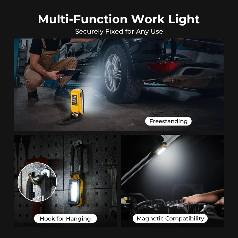 BougeRV WL01 LITE Rechargeable Work Light 180° Rotate Job Site Lighting