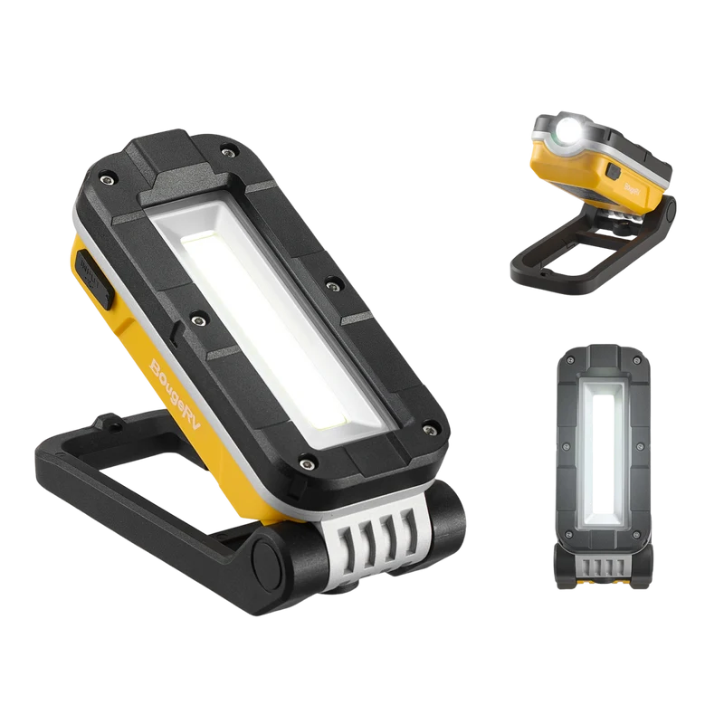 BougeRV WL01 Rechargeable Work Light 180° Rotate Job Site Lighting