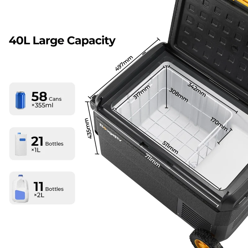BougeRV CRS 42QT 12 Volt Portable Car Fridge