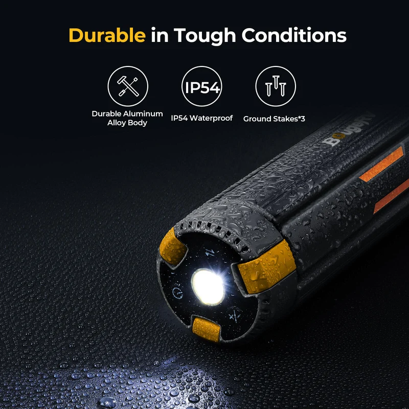 BougeRV New Outdoor Portable Telescopic Camping Lantern (Black)