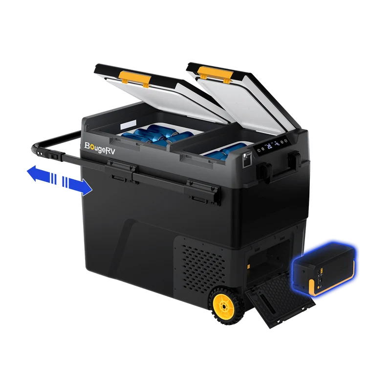 BougeRV New CRD2 V2.0 61QT Dual Zone 12V Portable Fridge
