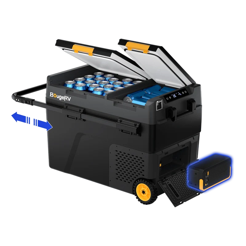 BougeRV New CRD2 V2.0 52QT Dual Zone 12V Portable Fridge