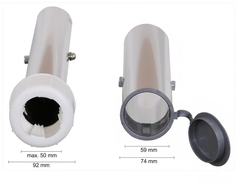 Schneider Bodenhülse 827-00 für Gartenschirme, eloxiertes Aluminium