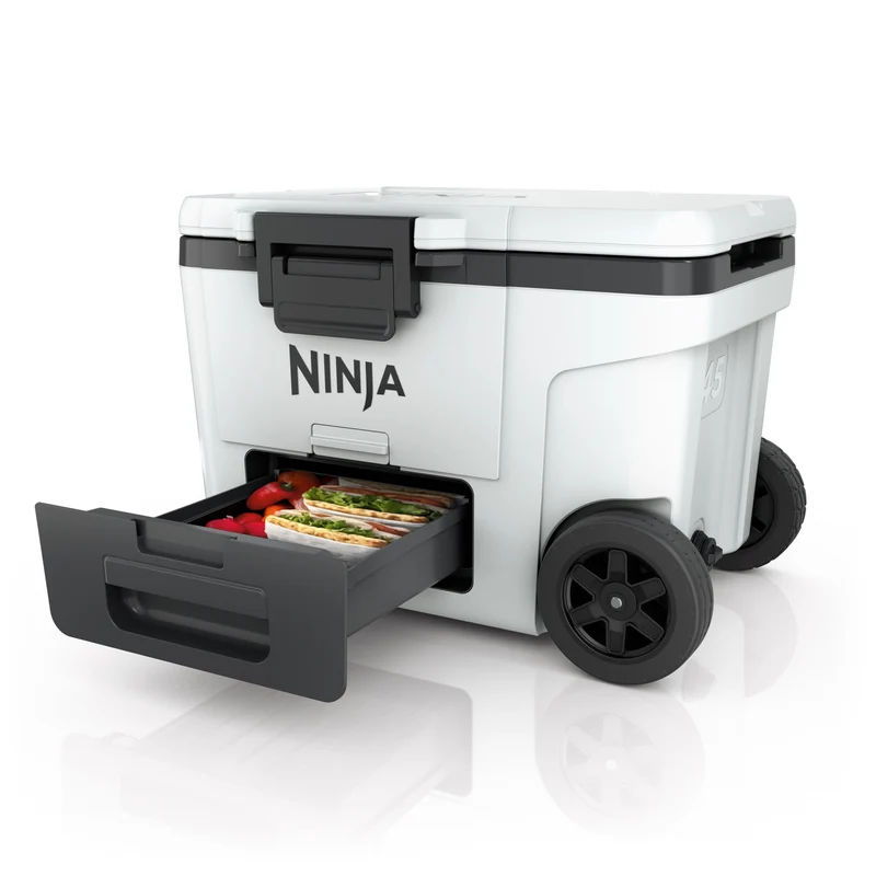 Ninja FrostVault Kühlbox mit Rollen, 42 l, Wolkenweiss, FB245EUWH