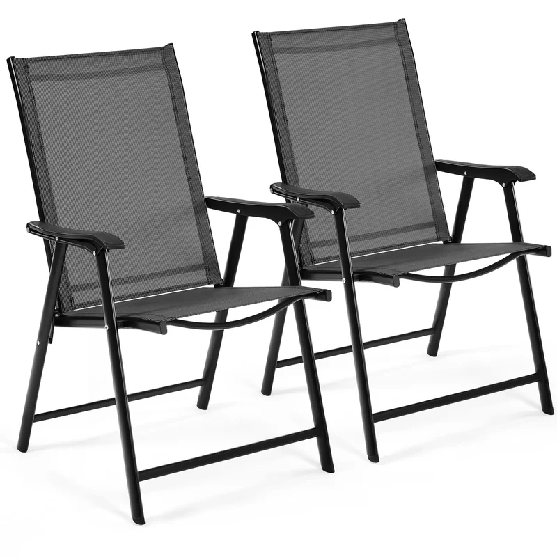 Yaheetech Gartenstühle 2er Set, klappbare Hochlehner bis 150 kg