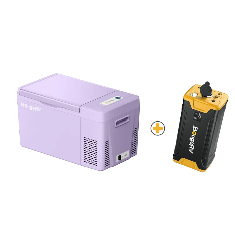 BougeRV 12V 23QT Colorful Purple Car Fridge (Refurbished)