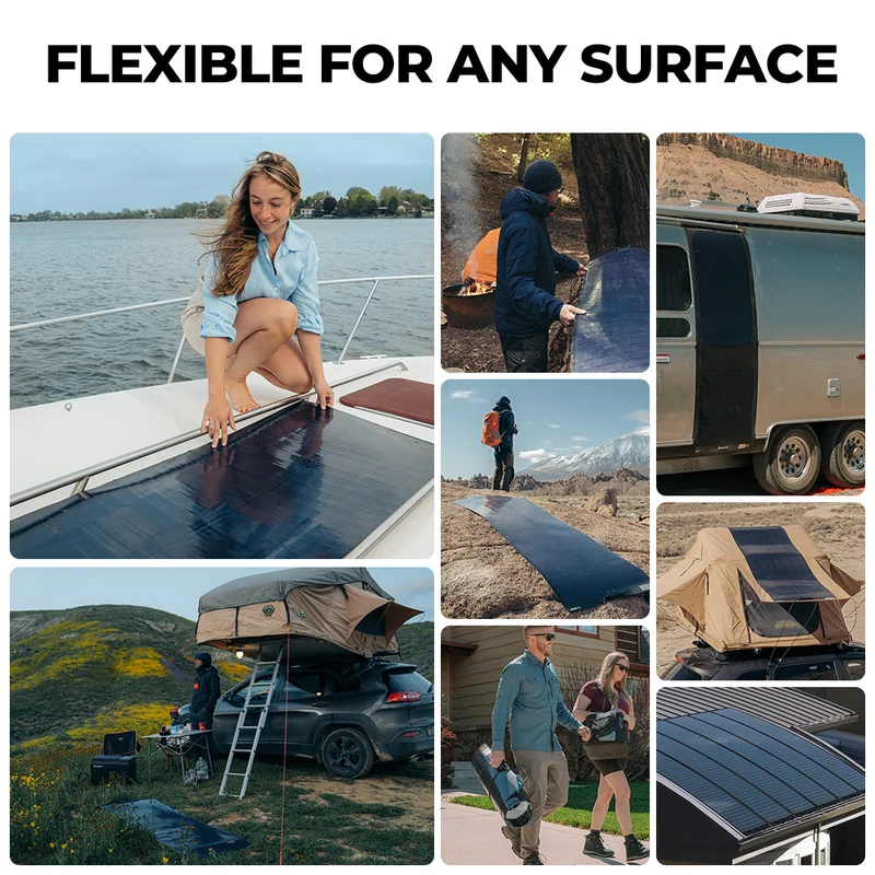 400W CIGS Solar Panel (Long with Adhesive) (100W*4pcs)