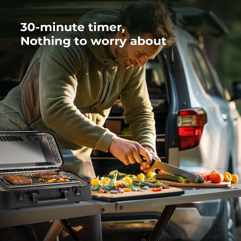 BougeRV Compact Outdoor Portable Electric Barbecue Grill