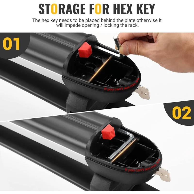 BougeRV 28'' Ski & Snowboard Racks with Anti-Theft Lock Sliver