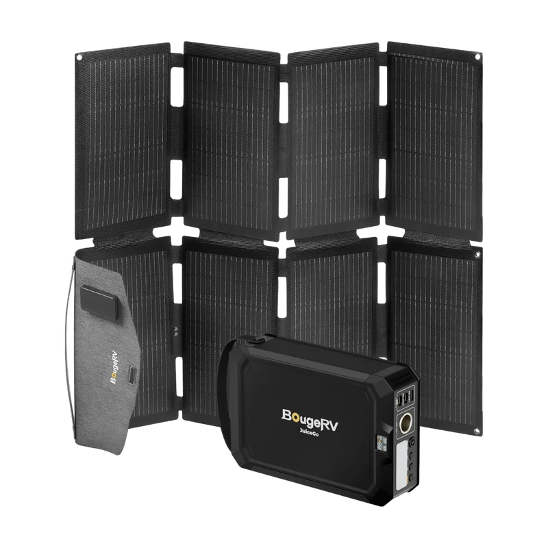 BougeRV JuiceGo 240Wh Portable Power Station Solar Kit