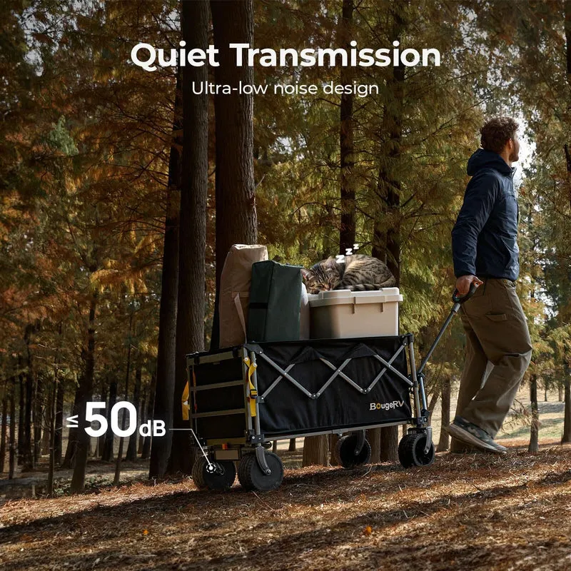 BougeRV Electric Foldable Utility Camping Wagon with Power Bank