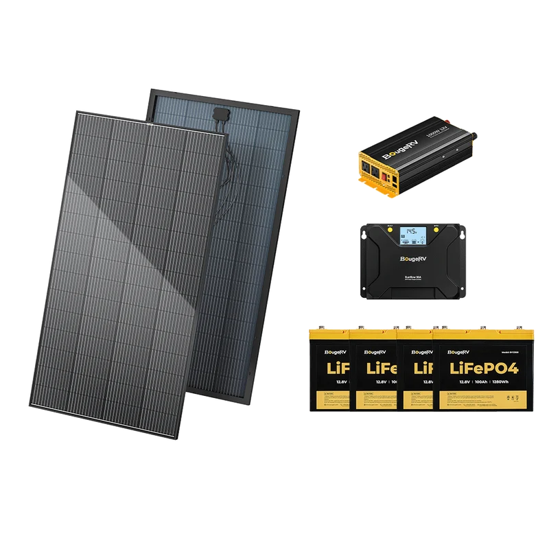 BougeRV 800W 12V Rigid Solar System Kit