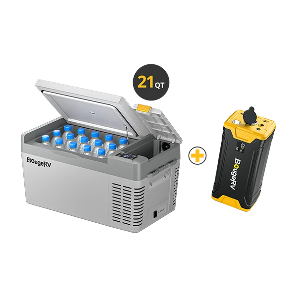 CRPRO20 21 Quart Car Fridge With 266Wh Power Station