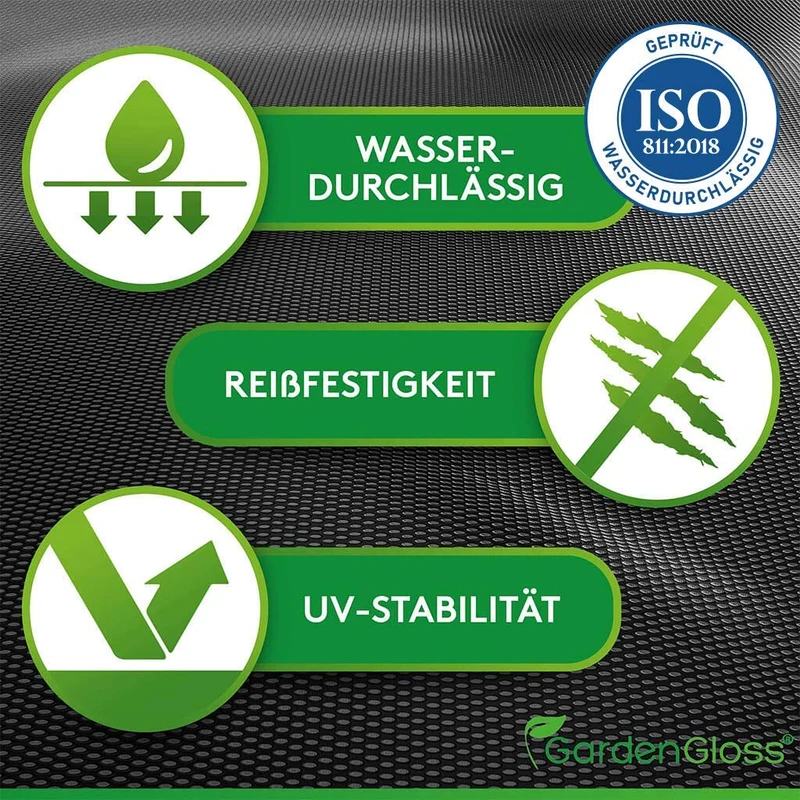 GardenGloss Unkrautvlies 20 m², 150 g/m², wasserdurchlässig