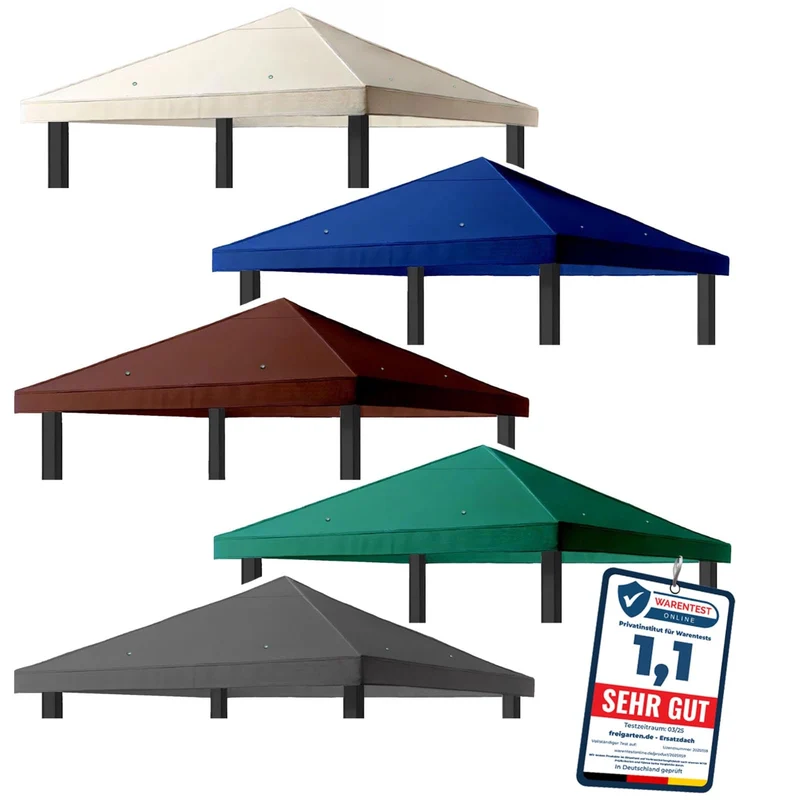 freigarten.de Ersatzdach für Pavillon 3x3 m, wasserdicht, Anthrazit