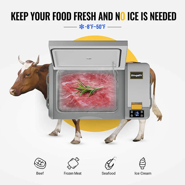 CRPRO30 30 Quart Portable Car Fridge White With 266Wh Power Station