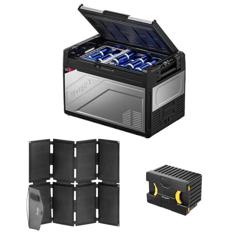 BougeRV Rocky Solar Battery Portable Fridge Kit