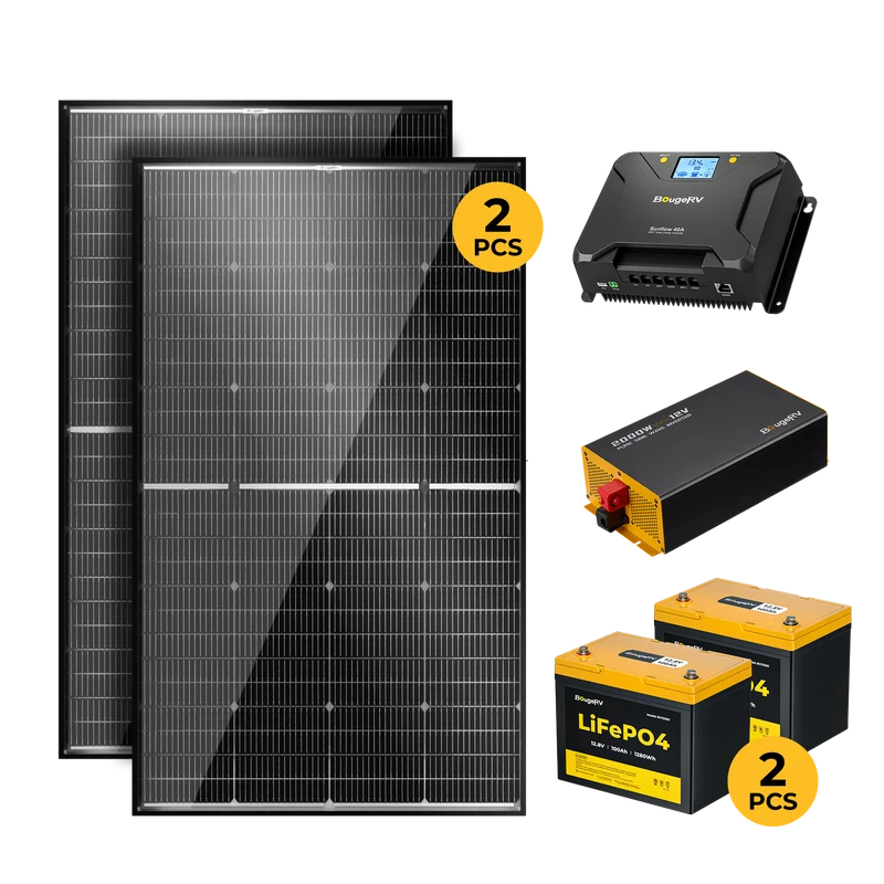 BougeRV 12V 400W TOPCon Rigid Solar Kit