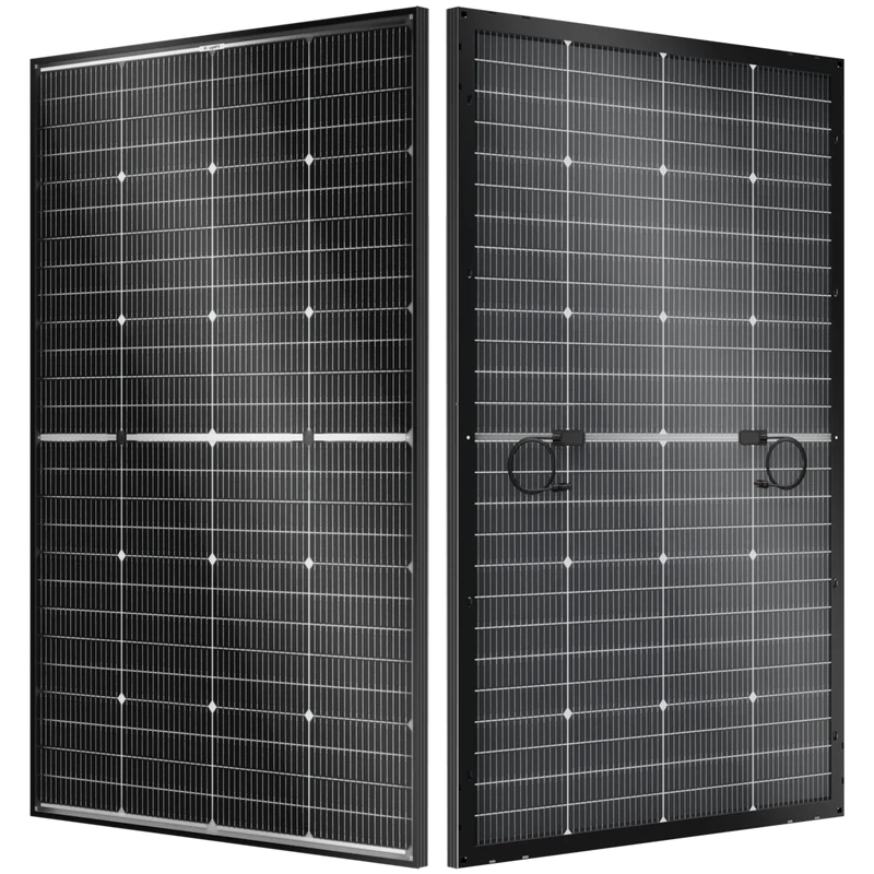 BougeRV 16BB 24V N-Type 200 Watt Bifacial Solar Panel+40A MPPT Solar Controller Kit