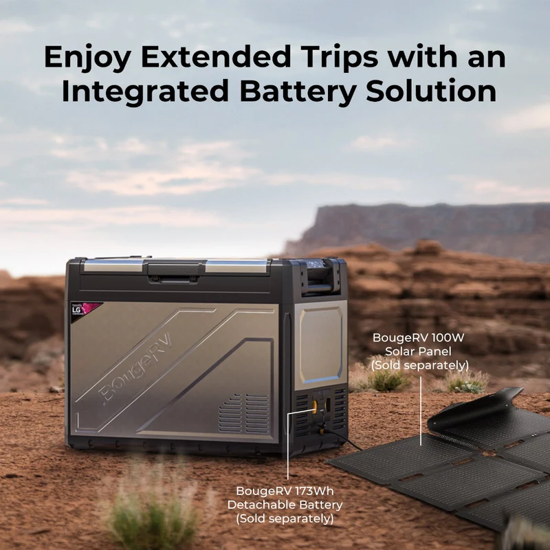 BougeRV Rocky V2.0 69QT Dual Zone 12V Portable Fridge