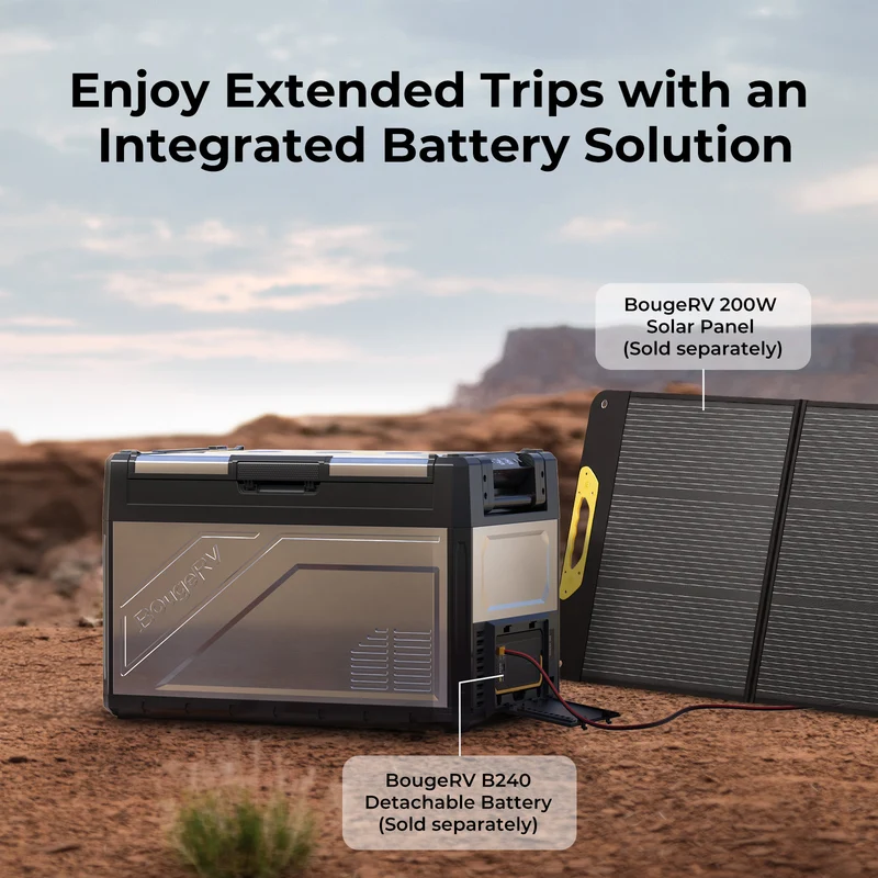BougeRV New Rocky V3.0 55QT Dual Zone 12V Car Fridge