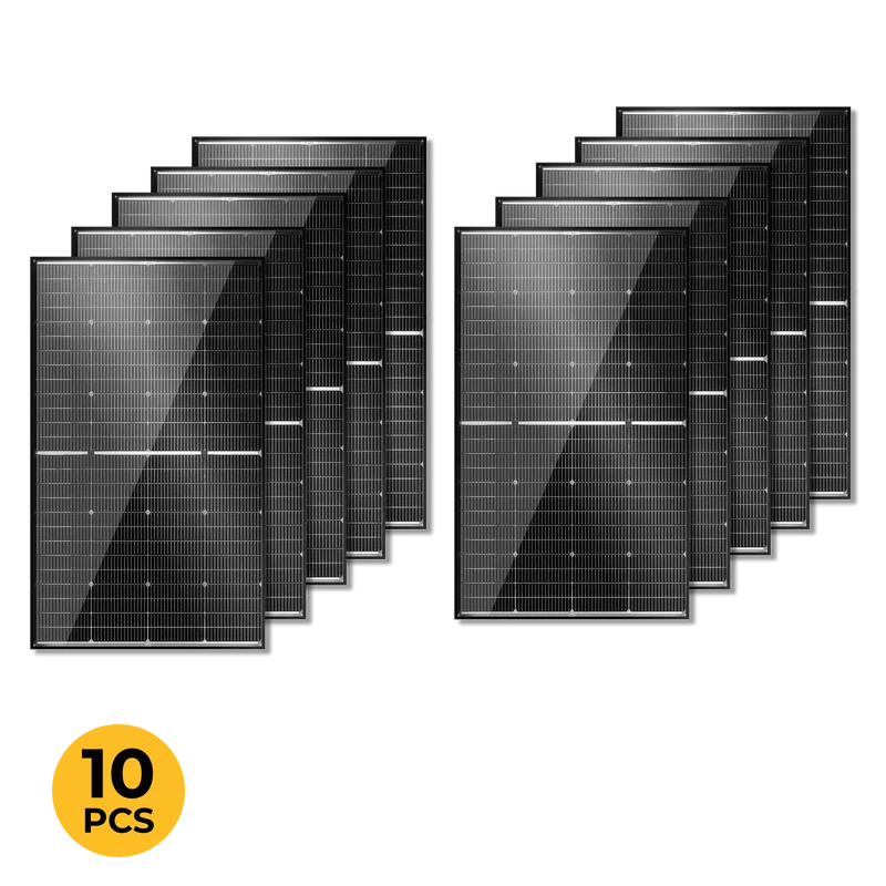 BougeRV N-Type 12V/24V 200 Watt Bifacial 16BB Solar Panel