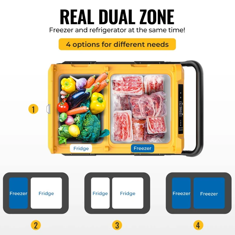 CRD45 48QT 12 Volt Dual Zone Car Refrigerator(Refurbished)