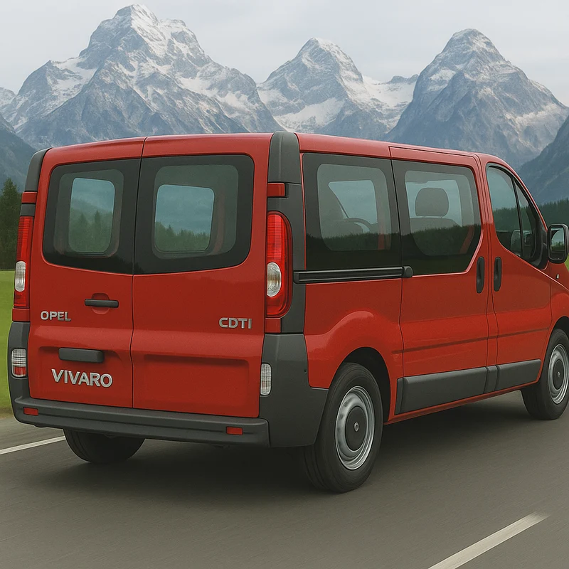 Thermomatte, Renault Trafic II + Opel Vivaro, Flügeltüren, langer Radstand