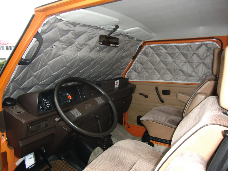 VW T3 Heckscheibe - Thermomatte / Isolationsmatte / Innenisolierung 1-teilig für VW T2/T3 kR, Bj. 1979-1990