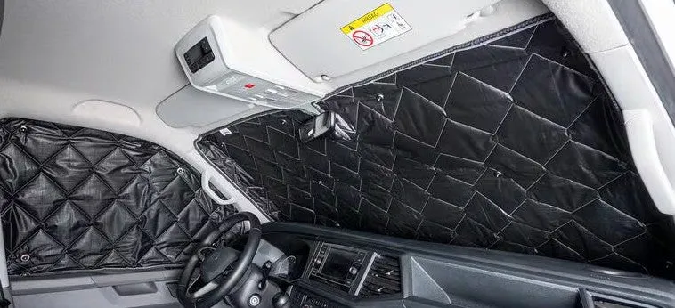 VW T4 Fahrerhaus PREMIUM BLACKLINE - Thermomatte / Isolationsmatte / Innenisolierung - Set 3-teilig kurzer und langer Radstand ab 1990