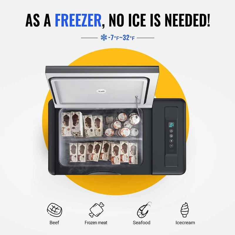 12V 23 Quart Portable Fridge Black