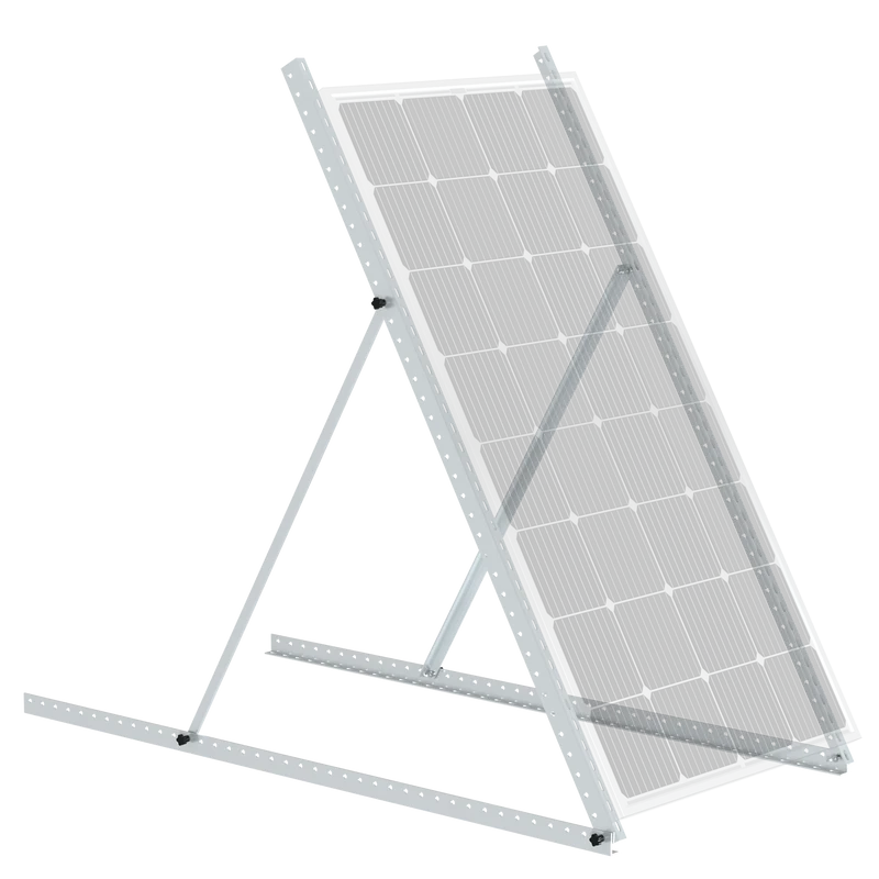 BougeRV 58in Adjustable Solar Panel Tilt Mount Brackets with Foldable Tilt Legs