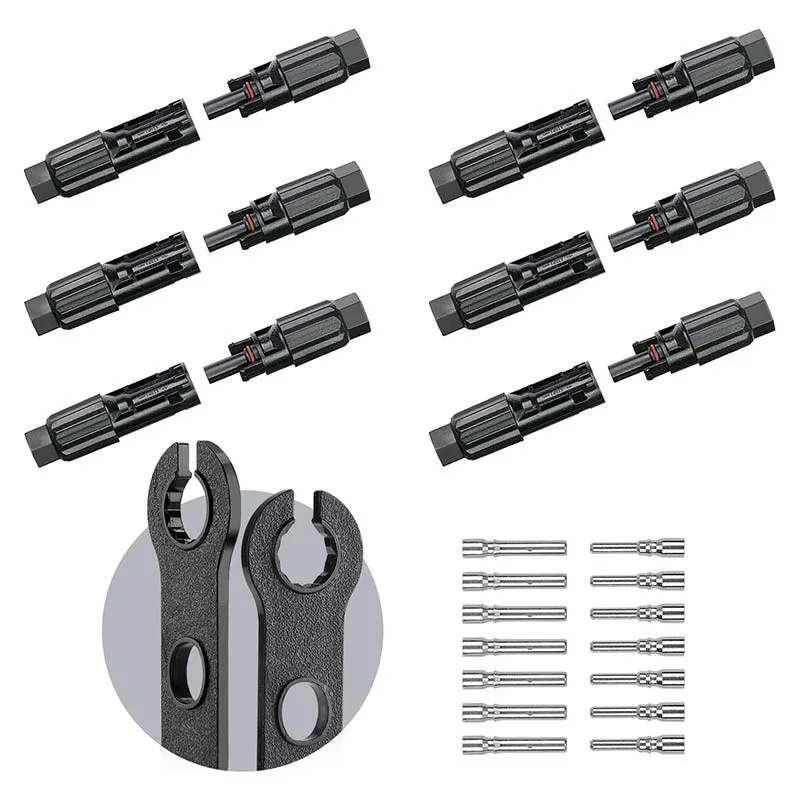 (8AWG) 12PCS Solar Connector with Spanners IP67 Waterproof Male/Female