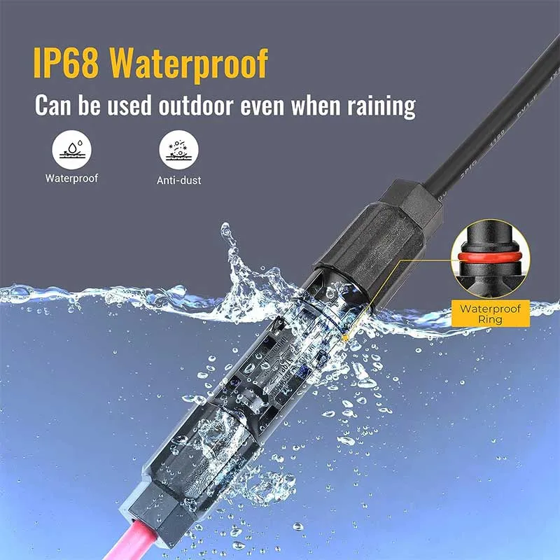 (8AWG) 12PCS Solar Connector with Spanners IP67 Waterproof Male/Female