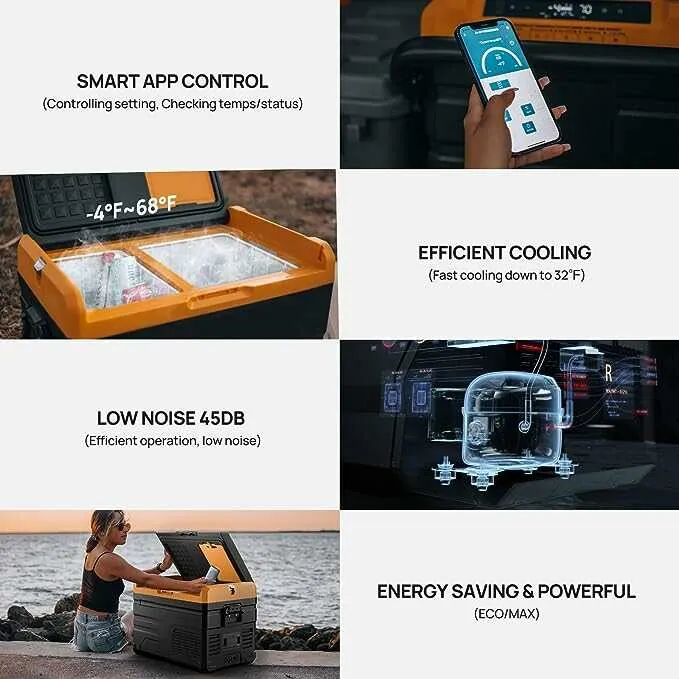 12V 37/48/59 QT Dual Zone Portable Fridge(Refurbished)