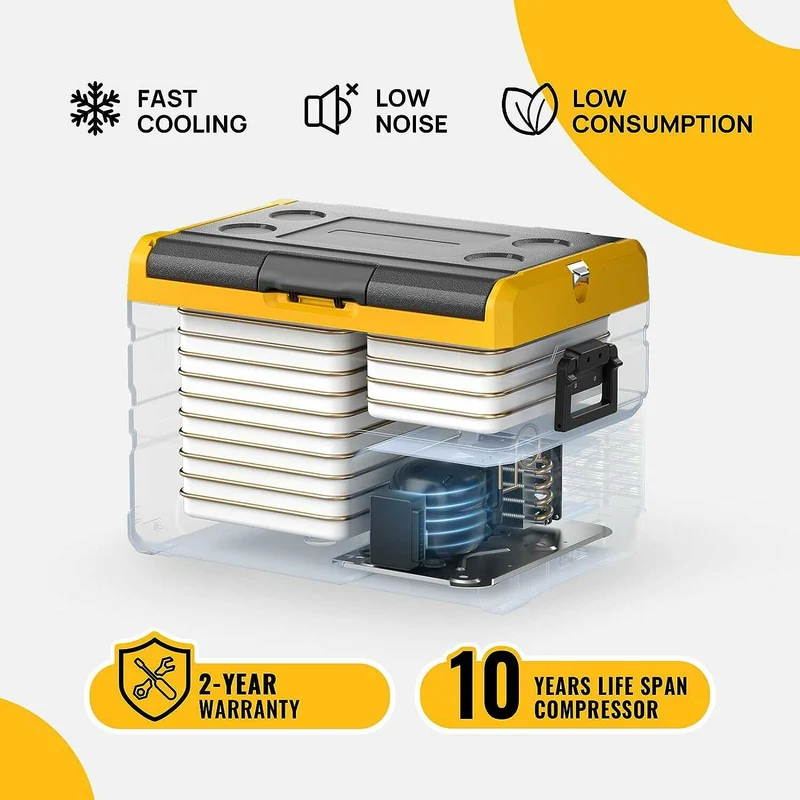 12V 37/48/59 QT Dual Zone Portable Fridge(Refurbished)