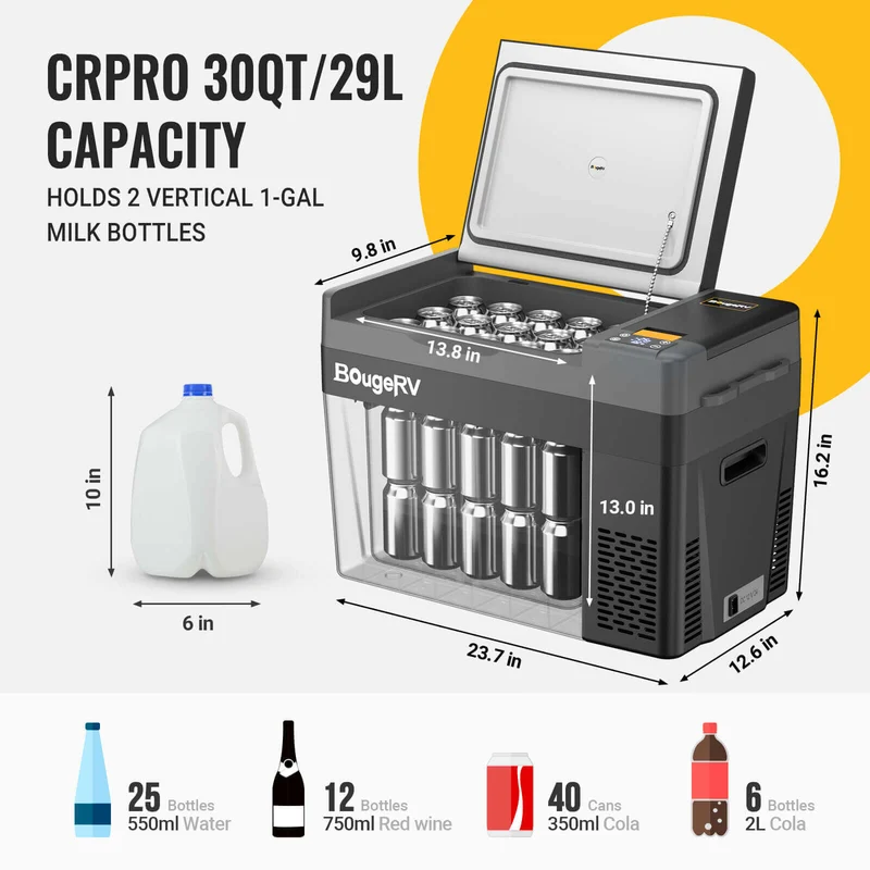 CRPRO30 12V 30QT Portable Fridge