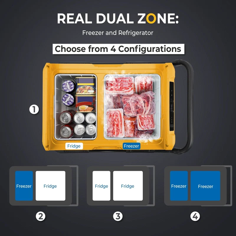 CR45 48 Quart Dual Zone Portable Fridge(Refurbished)