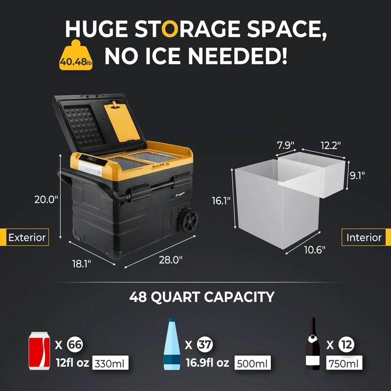 CR45 48 Quart Dual Zone Portable Fridge(Refurbished)