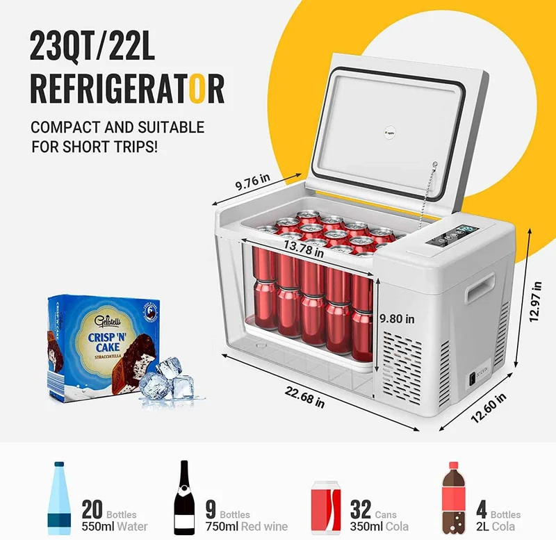 12V 23 Quart Portable Fridge