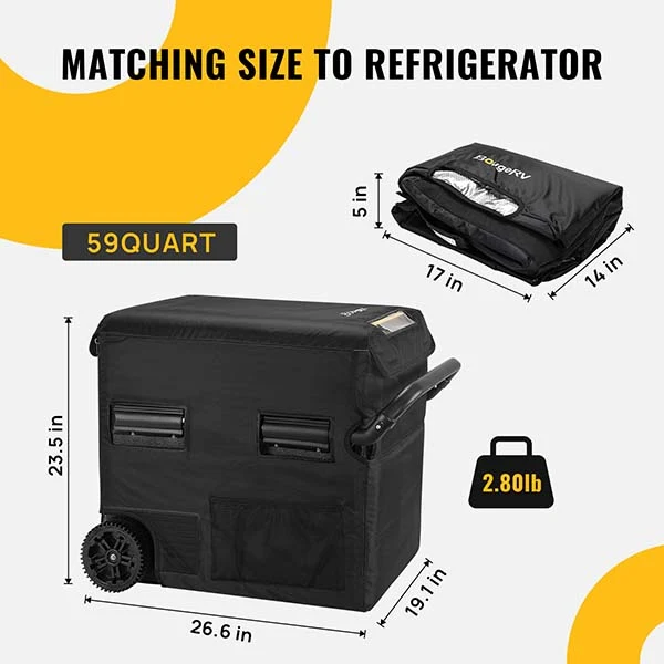 BougeRV CRD55 59 Quart Dual Zone Fridge Insulated Protective Cover