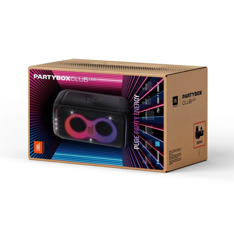 JBL PartyBox Club 120 – tragbarer Bluetooth-Lautsprecher, Schwarz
