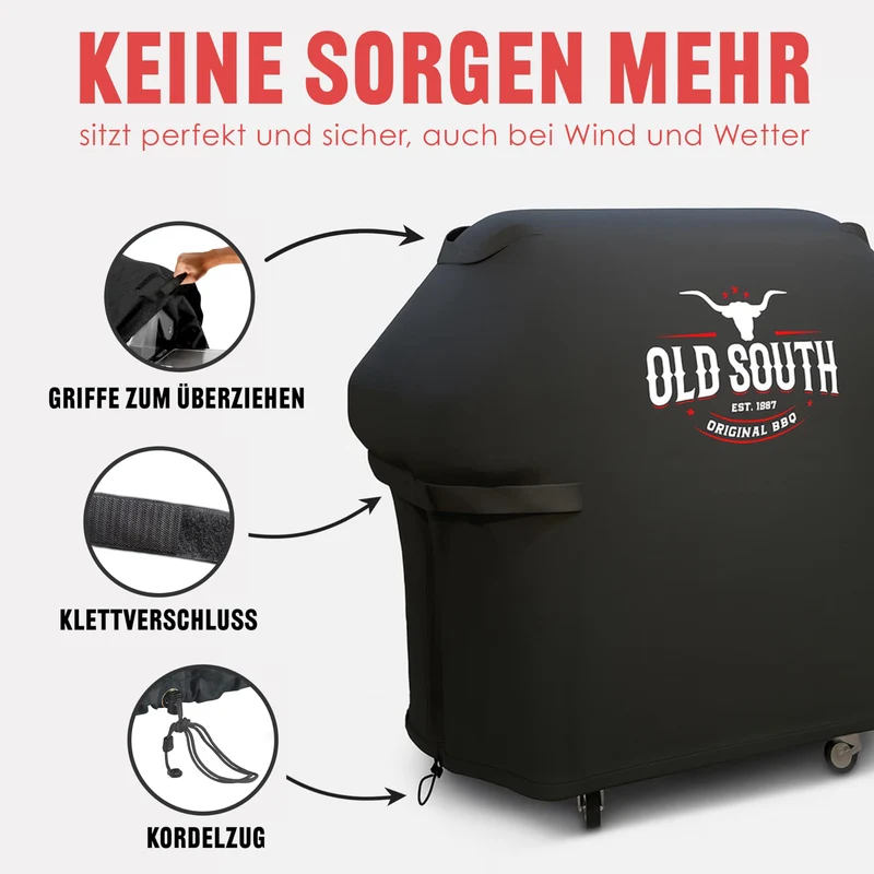Old South Grillabdeckung wasserdicht für Gasgrills, 170x65x115 cm