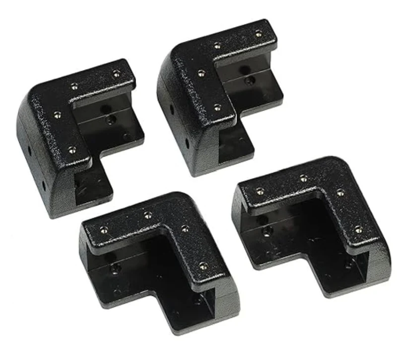 Solarpanel Eckhalter Montage-Set – für 18–40 mm Alurahmen, 4 Stück, Schwarz
